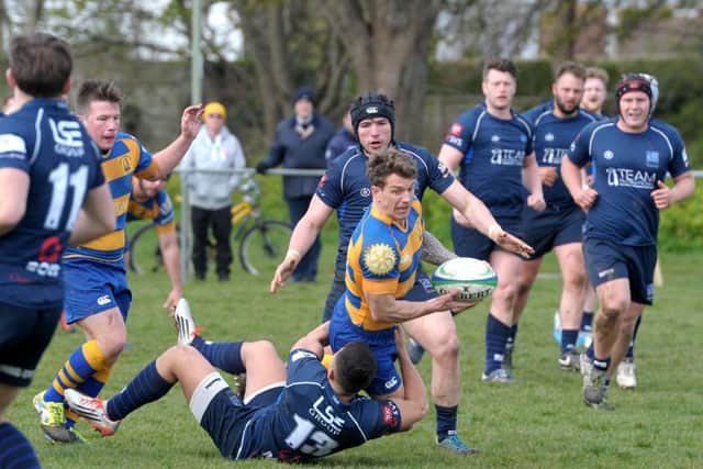 Max Boyce on the charge for Gosport. Picture: Paul Jacobs (160234-5)
