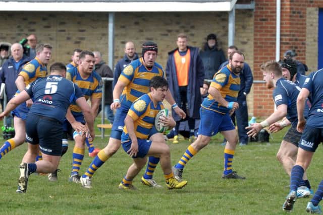 Levi Hui Hui in possession for Gosport against Brighton. Picture: Paul Jacobs (160234-7)