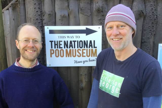 Daniel Roberts, left, and Nigel George from the Poo Museum