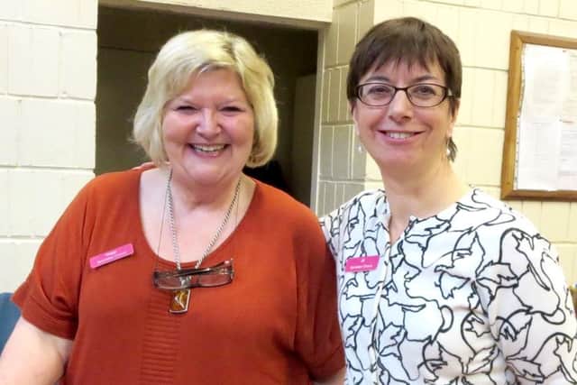 Maggi McEwan, left and Jill Cook, right