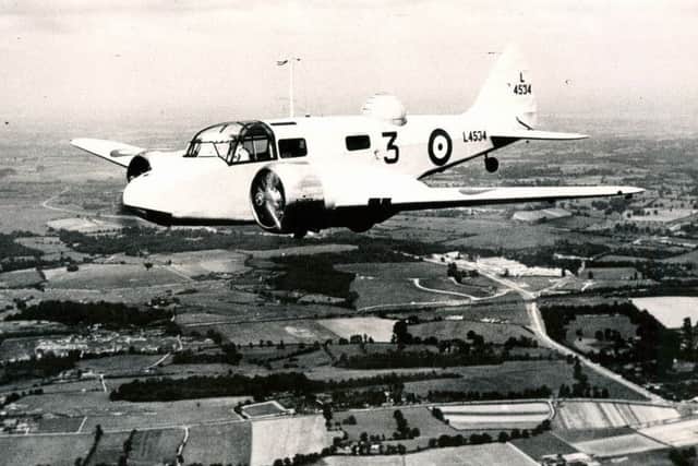 TRUSTY A Prototype of an Airspeed Oxford on its maiden flight from Portsmouth on June 19, 1937.
Nearly all Second World War Bomber Command crews trained in this type of plane, of which 9,000 were built.