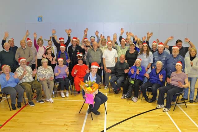 Kathleen Tollerfield's last meeting with a Breathe Easy exercise group held at Gosport Leisure Centre Picture by:  Malcolm Wells (160406-2653)