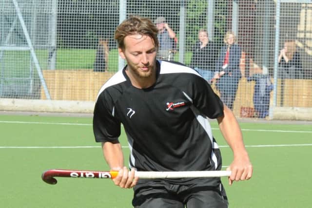 Fareham Hockey Club's Rob Wilson, who broke his back while snowboarding