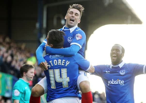 Ricky Holmes during his spell at Pompey Picture: Joe Pepler