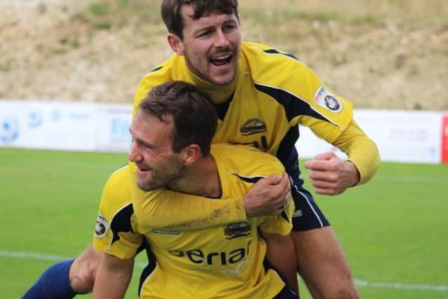 Justin Bennett, left, and Dan Wooden were both on target as Gosport ended their month-long search for a win Picture: Keith Fuller (KF Photography)