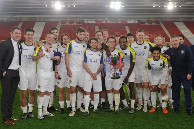 The Hawks are crowned Hampshire Senior Cup champions    Picture: Sarah Standing