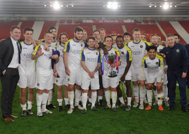 The Hawks are crowned Hampshire Senior Cup champions    Picture: Sarah Standing
