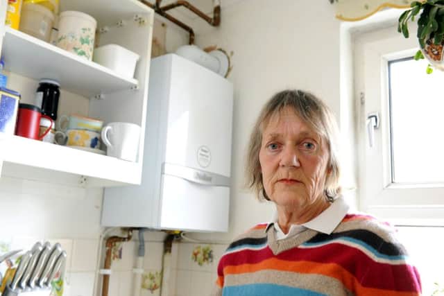 Jenny Hanley and the problem boiler Piicture: Malcolm Wells (160412-3167)