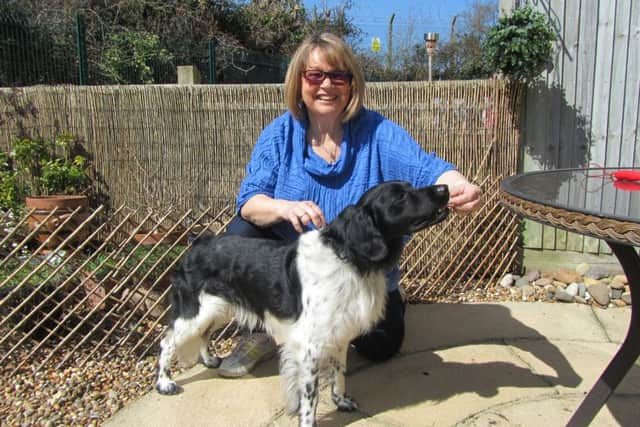 Jo Blackwell with her dog Herryt
