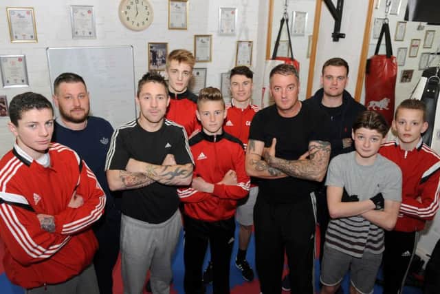 Boxers at the Mountbatten Centre in Portsmouth when the event was cancelled