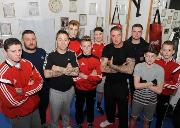 Boxers at the Mountbatten Centre in Portsmouth when the event was cancelled