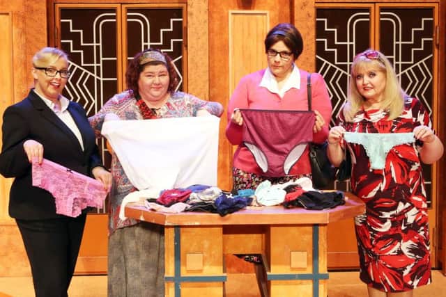The cast of Menopause the Musical Tour 2016, from left: Ruth Berkeley, Cheryl Fergison, Rebecca Wheatley and Linda Nolan
