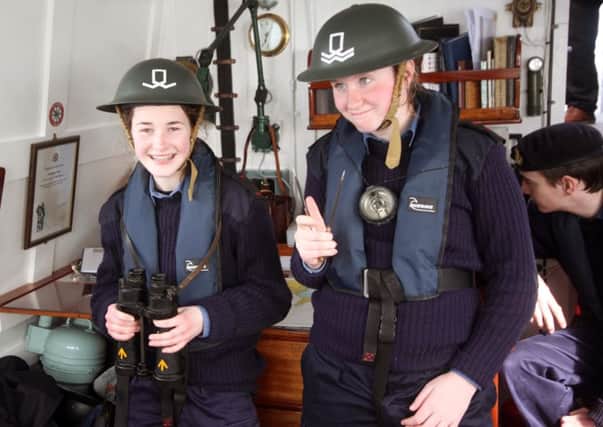 Cadets dressed in 1940s gear