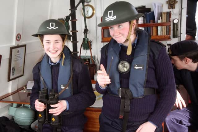 Cadets dressed in 1940s gear
