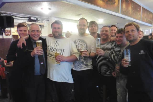 Regulars celebrating the return of The Old House at Home, in Locksway Road, Milton, Portsmouth