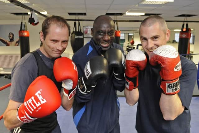 Stacey ABC coach Yinka Bello, centre Picture: Malcolm Wells