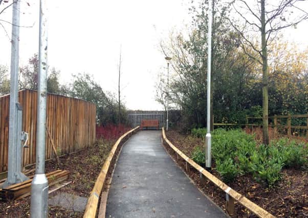 The path alongside Cineworld in Whiteley that was closed by the town council due to anti-social behaviour fears