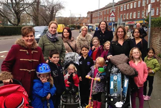 Mums in Cosham campaigned for a new road crossing to improve road safety Picture: Rob New