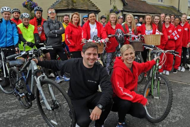 Organisers Dave Bovey and Katrina Excell with fundraisers for The Southern Arts Academy, who are raising money to send a group of dancers to a world championships in Italy
Picture: Ian Hargreaves (160575-3)