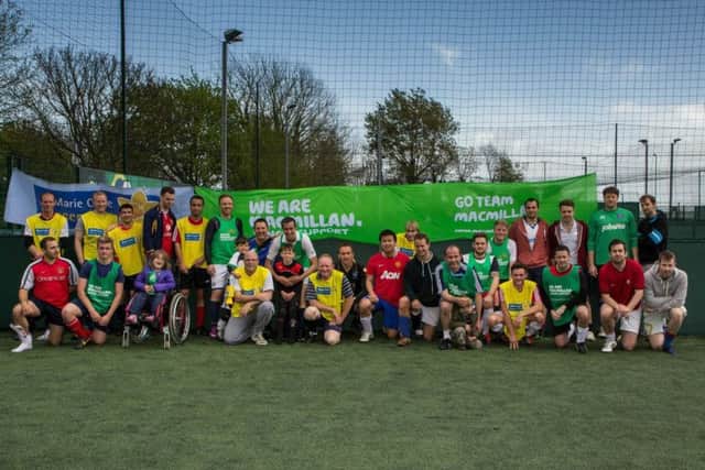 The line-up at a previous game organised by Graham Turner for Macmillan Cnacer Support in Portsmouth
