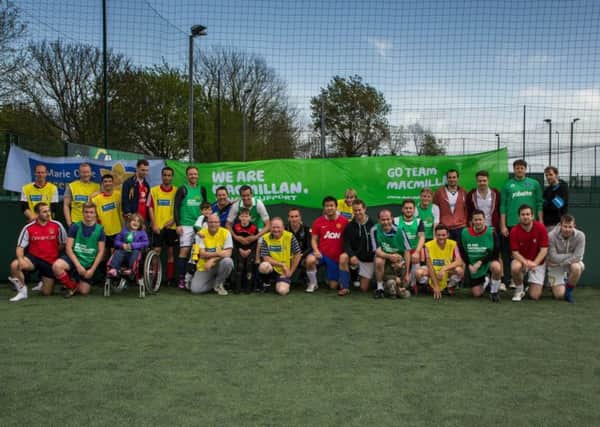 The line-up at a previous game organised by Graham Turner for Macmillan Cnacer Support in Portsmouth