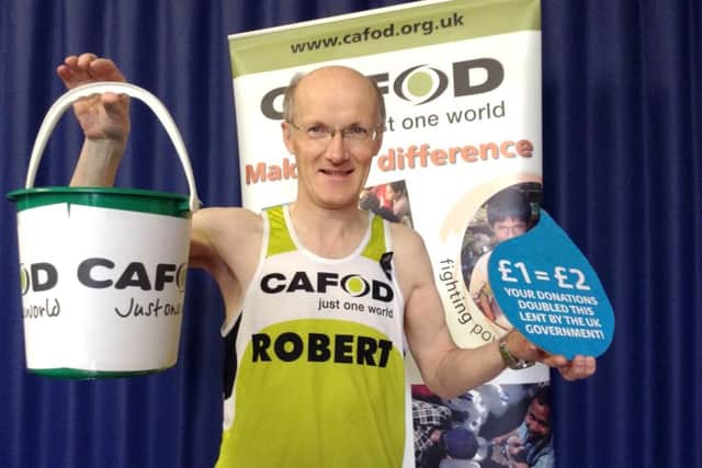 Robert Corry is running for Cafod in the London Marathon