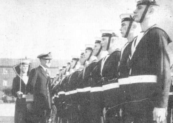 Proud lads on parade at HMS Ganges.