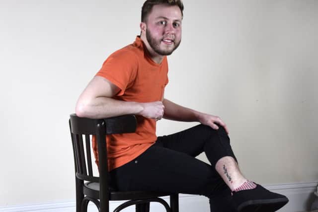 Callum Spragg has a tattoo which says Isis on his left leg.

Picture: Simon Czapp/Solent News & Photo Agency
 UK
