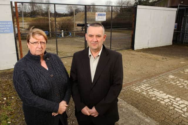 Maria Phillips, vice-president of Havant Youth Bowling Club, and Mark Walden at the former BAE Systems in Waterlooville