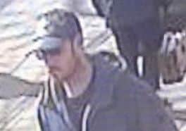 CCTV image released by Hampshire Constabulary investigating hammer attack in Portsmouth