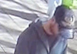 CCTV image released by Hampshire Constabulary investigating hammer attack in Portsmouth