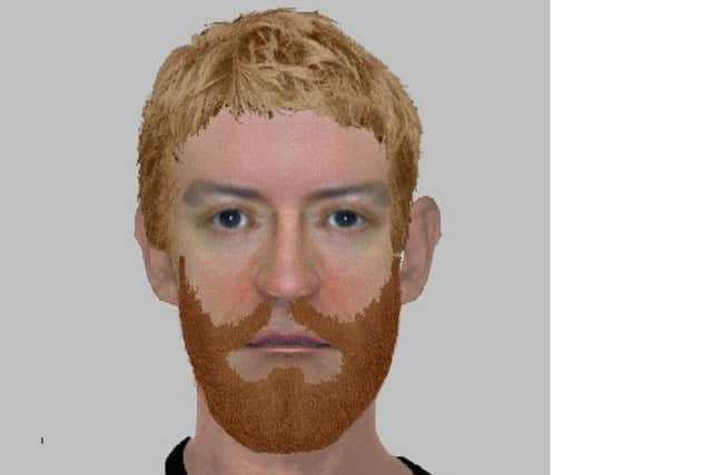 An efit of a man police want to speak to after the hammer attack on a 17-year-old girl in Shearer Road, Portsmouth on April 11
