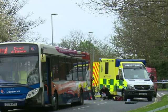 A 59-year-old woman has been hit by a bus in Portsmouth
Picture: Jason Kay