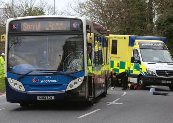 A woman was hit by a bus in Copnor Road, Hilsea, Portsmouth
Picture: Jason Kay