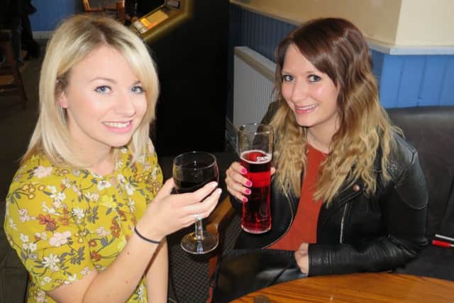 Sisters Hollie Edmonds, 25,  and Charlotte Edmonds, 27, at the Old House at Home pub in Locksway Road, Milton, Portsmouth