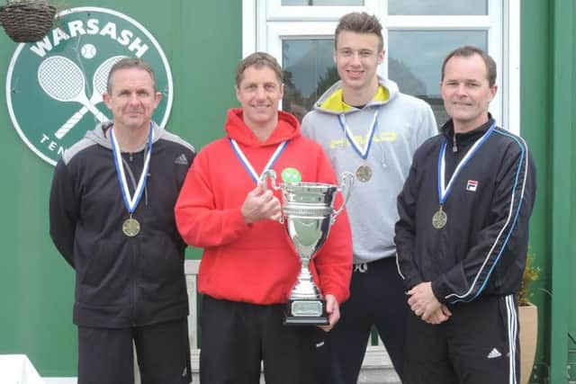 The successful Warsash mens team, from left, Mike Challis, Ian Udal, Jake Norris and Martin Wilkinson