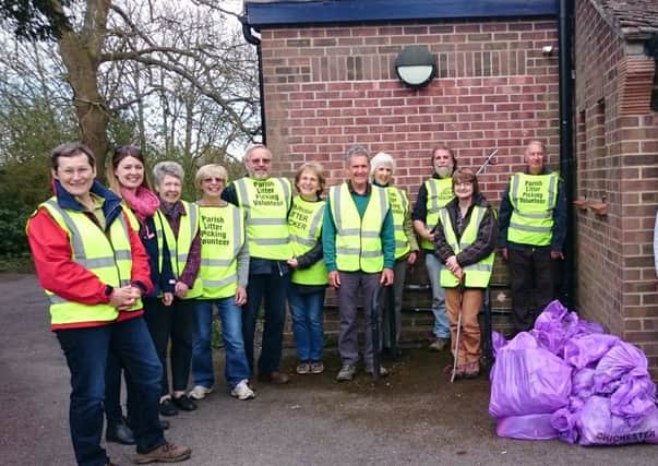 Westbourne villagers doing a spring clean