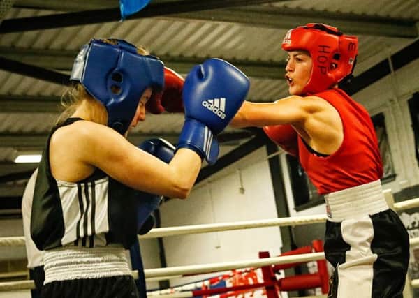 Heart of Portsmouth boxer Paris Williams, right Picture: England Boxing
