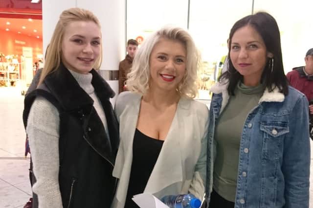 X-Factor hopeful Heidi Pearl, 26, of Baffins, middle, with her cousins Lillie, 18, left, and Martina
