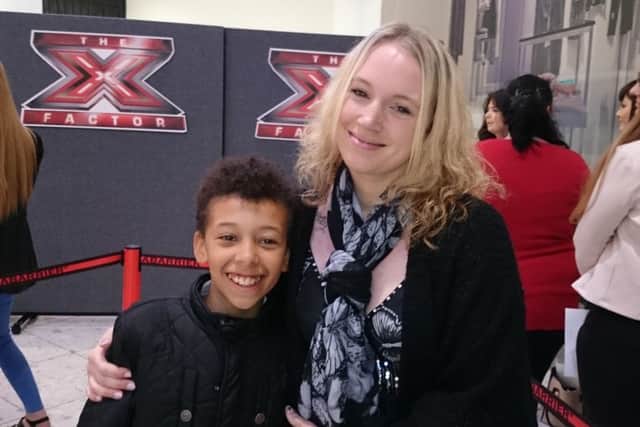 Natalie Arnold, 28, of Milton, with her son Ashley, 11