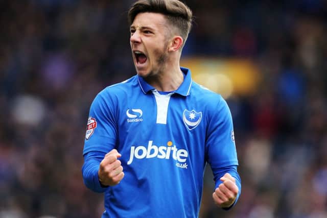 Conor Chaplin celebrates his winning goal. Picture: Joe Pepler