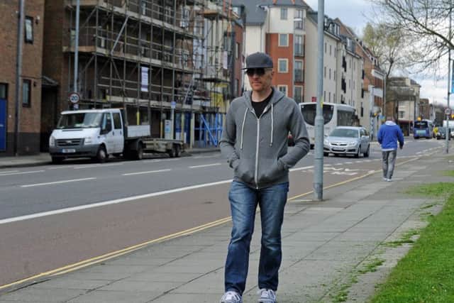 Portsmouth police have staged a reconstruction in Queen Street and Commercial Road of the movements of a man who is beleived to have carried out a hammer attack on a woman in Portsmouth.Picture Ian Hargreaves  (160584-4)