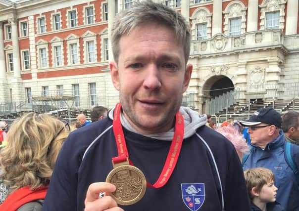 Nick Goodger, 31, of Wallington, completed the London Marathon in 4hrs 9mins for the Royal British Legion