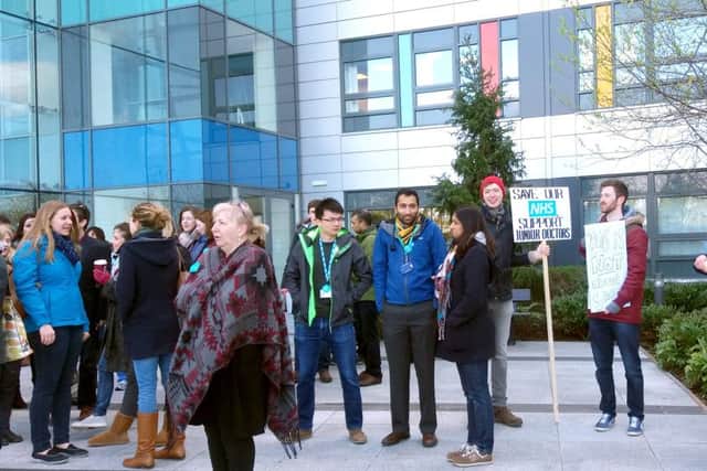 Junior doctors striking at Queen Alexandra Hospital, Cosham  Picture: Ellie Pilmoor