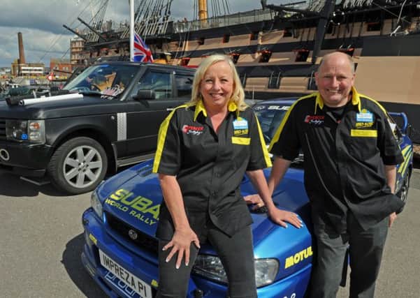 Rally driver Cheryl Spencer and her husband/co-driver Barry Spencer