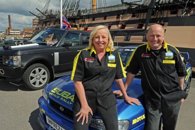 Rally driver Cheryl Spencer and her husband/co-driver Barry Spencer
