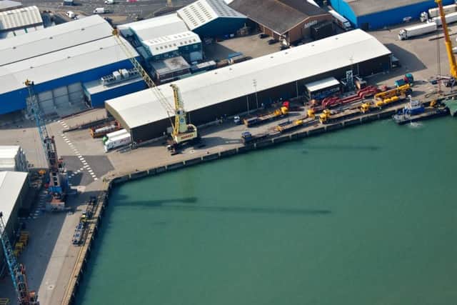 The MMD quayside in Portsmouth