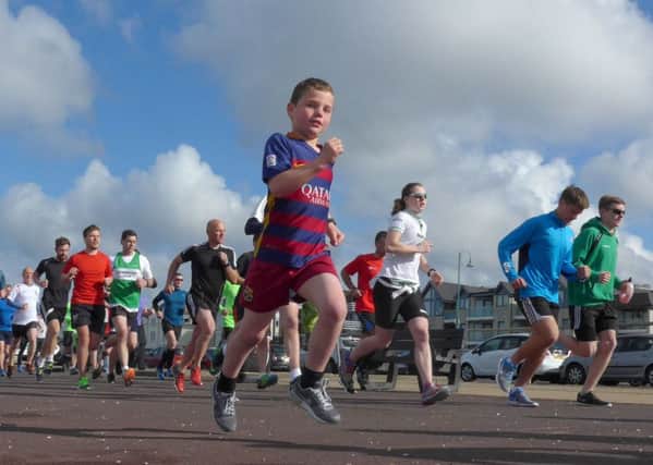 Runners start Lee-on-the-Solent parkrun on Saturday.  Picture: Mick Young (160483-03)