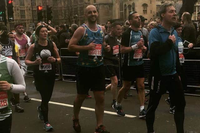Sam McCarthy running the London Marathon