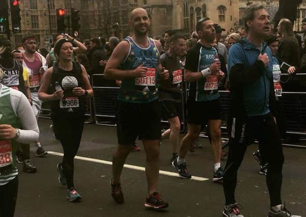 Sam McCarthy running the London Marathon